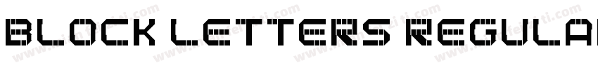 Block letters regular字体转换